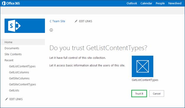 Getting ListContentTypes